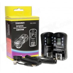 YONGNUO RF605N Wireless Flash Trigger Transceiver for Nikon DSLR Camera - Black (2 PCS)